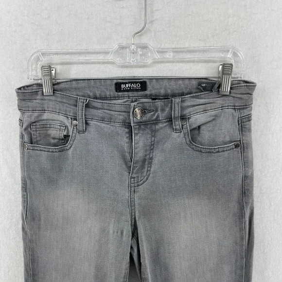 Buffalo David Bitton Jeans Womens 6 Gray Aubrey Mid Rise Grazer Denim Soft Ankle - Picture 6 of 10